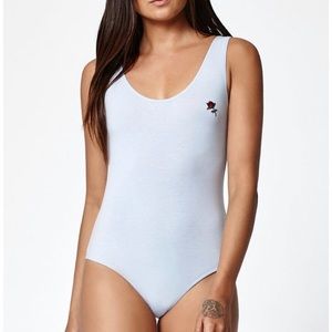 Pacsun Blue Rose Bodysuit
